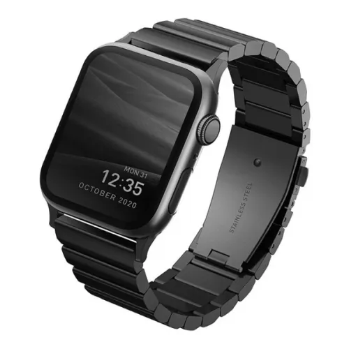 Ремешок Uniq Strova Strap Link Steel для Apple Watch (49/45/44/42 мм Черный)