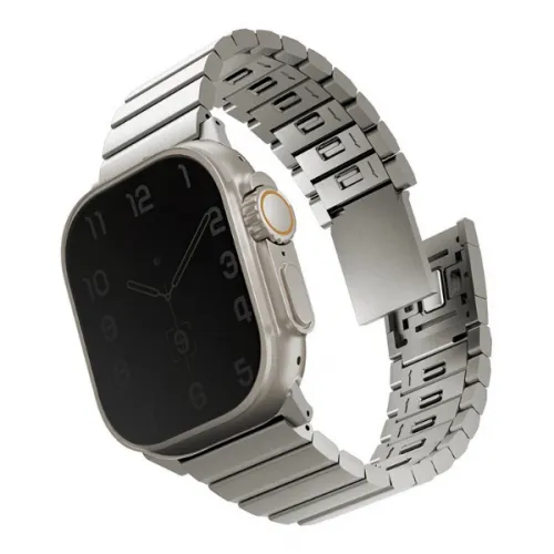 Ремешок Uniq Strova Mag Strap Link Steel для Apple Watch (49/45/44/42 мм Серебристый)
