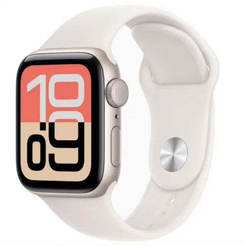 Смарт-часы Apple Watch SE 3 (40 мм Бежевый (с бежевым силиконовым ремешком))