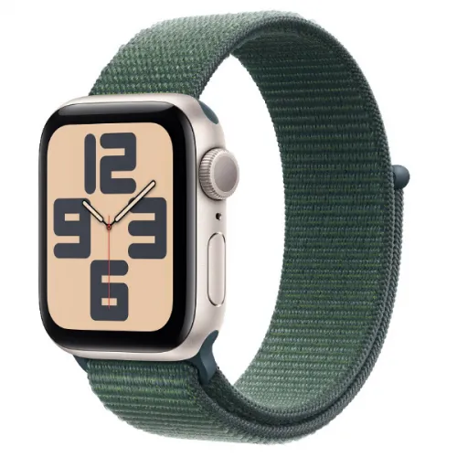 Смарт-часы Apple Watch SE (2024) (40 мм Бежевый (с зеленым нейлоновым ремешком))